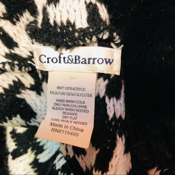 Houndstooth/faux fur Infinity Scarf - Picture 3 of 4